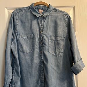 Chicos size 3. Denim shirt